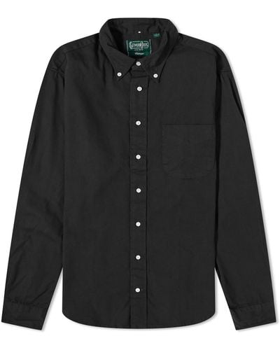 Gitman Vintage Button Down Overdyed Oxford Shirt - Black