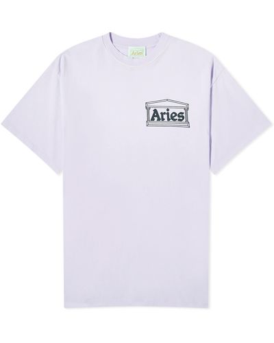 Aries Sunbleached Temple T-Shirt - White