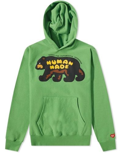 Human Made Bear Popover Hoodie - Green
