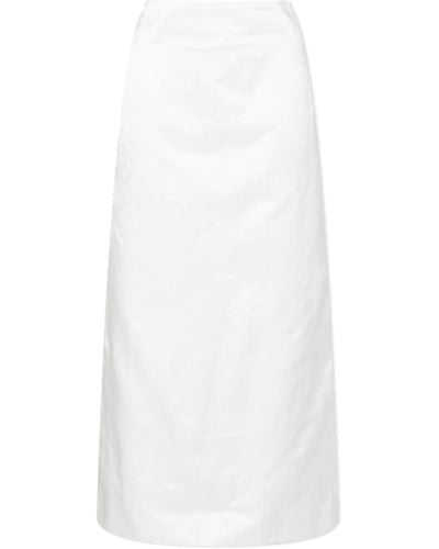 Sportmax Cellula Maxi Skirt - White