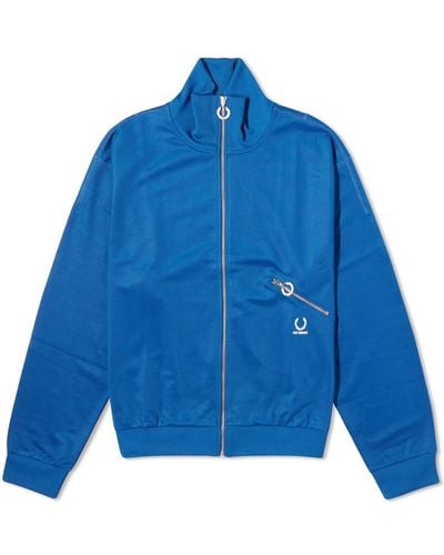 Fred Perry X Raf Simons Printed Track Jacket - Blue