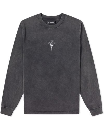 Han Kjobenhavn Long Sleeve Rose Boxy T-Shirt - Gray
