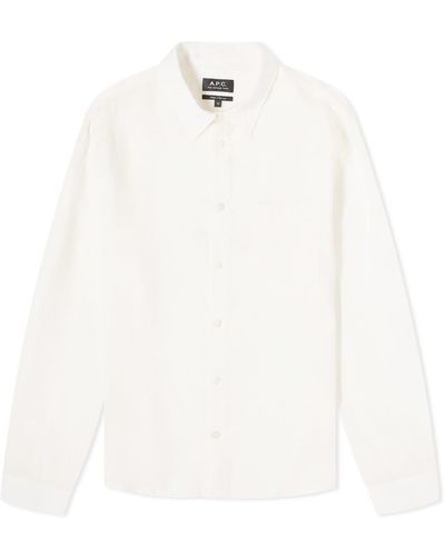 A.P.C. Cassel Linen Shirt - White
