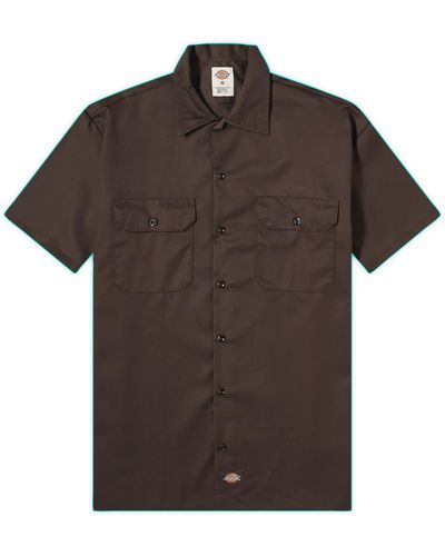 Dickies Short Sleeve Work Shirt - Brown