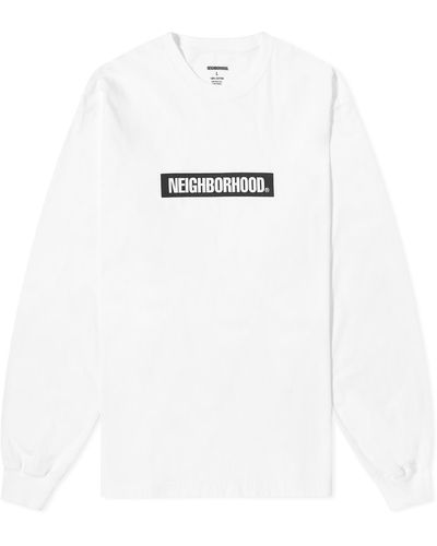 Neighborhood 2 Long Sleeve Box Logo T-Shirt - White