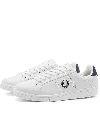 Fred Perry Authentic B721 Leather Sneakers And Navy 40 - White