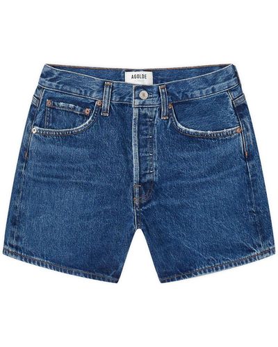 Agolde Parker Long Shorts - Blue