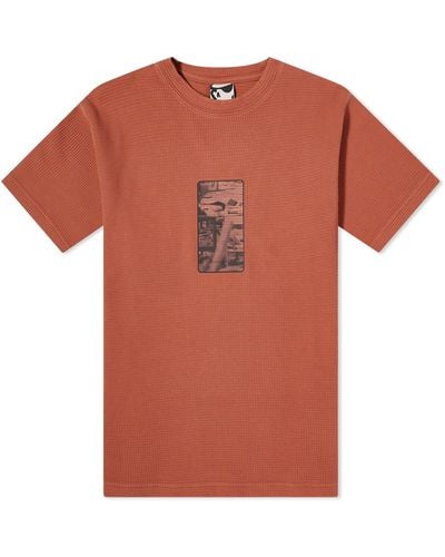 GR10K Heavy Waffle T-Shirt - Orange