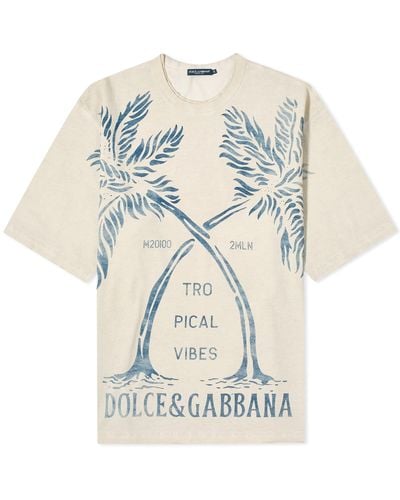 Dolce & Gabbana Palms T-Shirt - Blue