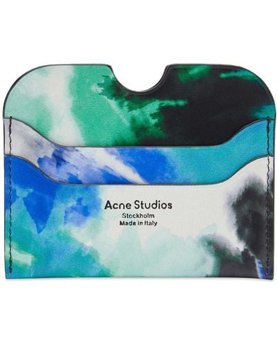 Acne Studios Elmas Large S Tie Dye Card Holder - Blue