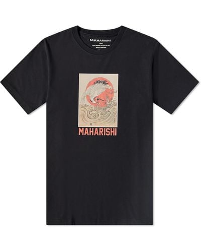 Maharishi Water Peace Crane T-Shirt - Black