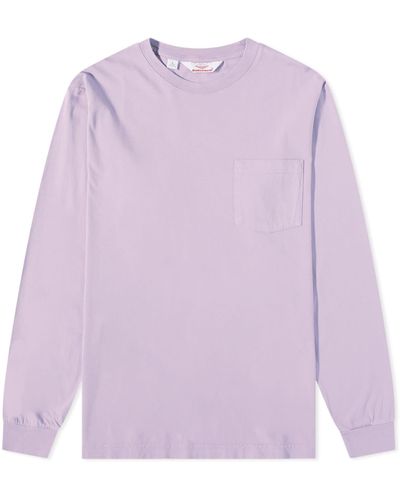 Battenwear Long Sleeve Pocket T-Shirt - Purple