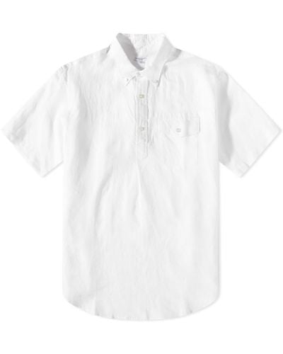 Engineered Garments Popover Button Down Short Sleeve Shirt - White