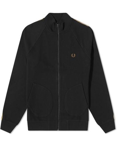Fred Perry Chequerboard Tape Track Jacket - Black