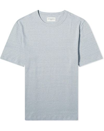 Officine Generale Officine Générale Multi Mini Stripe T-Shirt - Blue