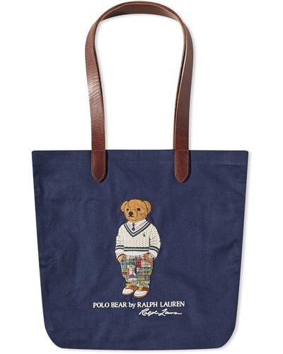 Polo Ralph Lauren Bear Tote Bag - Blue