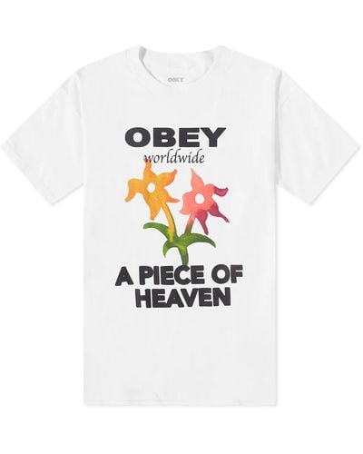 Obey Piece Of Heaven Graphic T-Shirt - White
