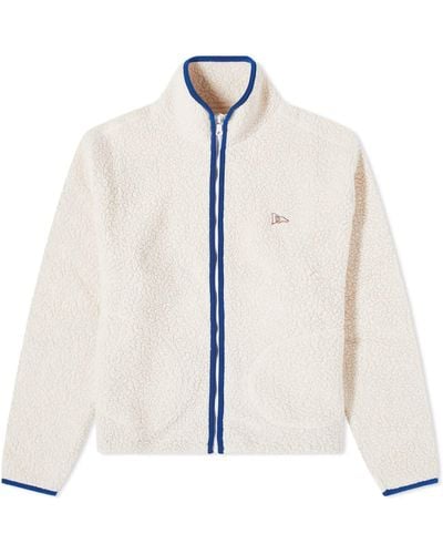 Drake's Boucle Wool Fleece Jacket - White