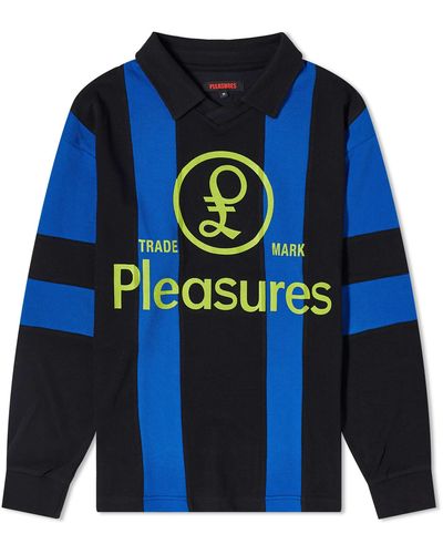 Pleasures Trespass Rubgy Polo Shirt - Blue