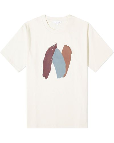 Norse Projects Johannes Organic Paint N Logo T-Shirt - White