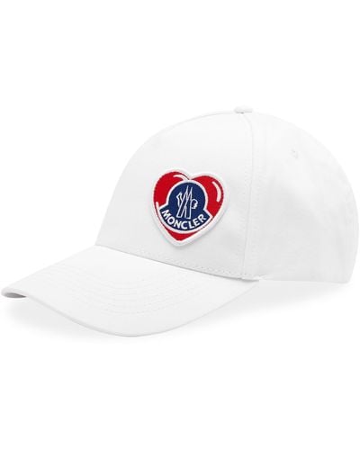 Moncler Heart Logo Baseball Cap - White