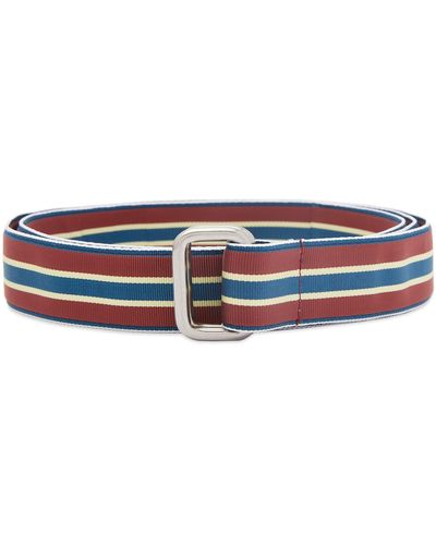 Beams Plus Grosgrain Tape Double Ring Belt - Blue