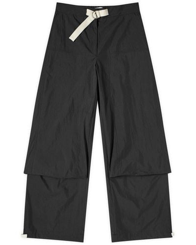 Jil Sander Wide Leg Cargo Trousers - Grey