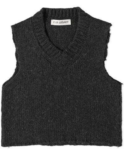 Our Legacy Intact Knitted Vest - Black