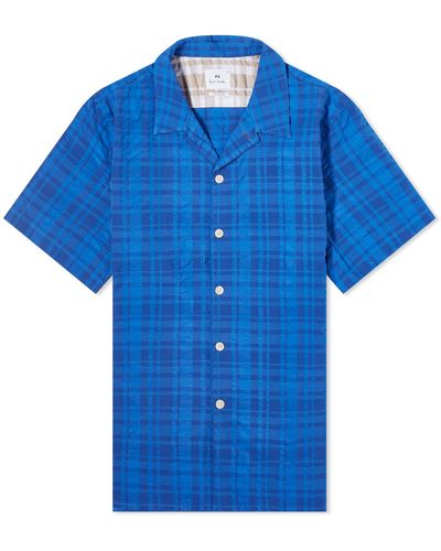 Paul Smith Check Vacation Shirt - Blue