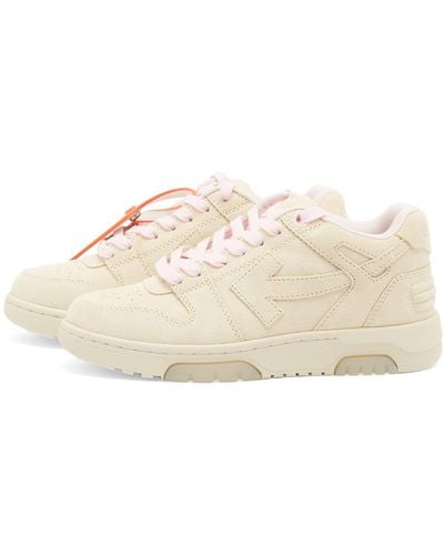 Off-White c/o Virgil Abloh Off- Out Of Office Suede Trainers - Pink