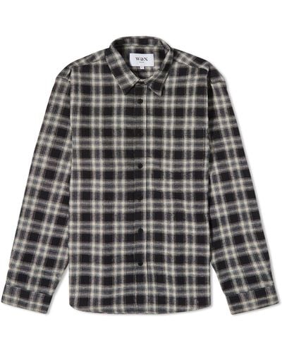Wax London Flannel Check Shelly Shirt - Black
