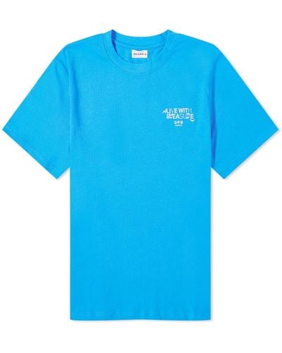 ADANOLA Resort Sports Short Sleeve Oversized T-Shirt - Blue