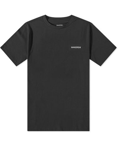 Manors Golf Logo T-Shirt - Black
