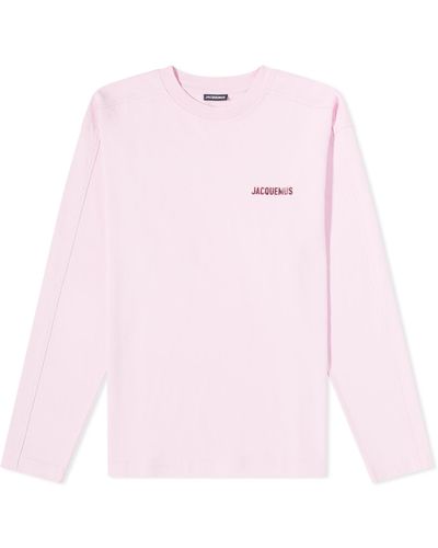 Jacquemus Pavane Logo Long Sleeve T-Shirt - Pink