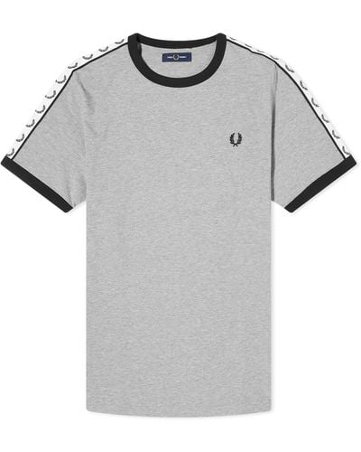 Fred Perry Taped Ringer T-shirt M4620 Steel Marl L - Gray