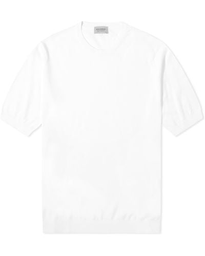 John Smedley Kempton Ribbed T-Shirt - White