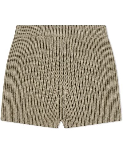 Max Mara Acceso Knitted Shorts - Natural