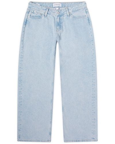 Calvin Klein Extreme Low Rise Baggy Jeans - Blue