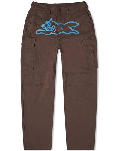 ICECREAM Running Dog Cargo Trousers - Brown