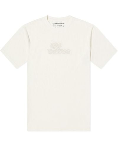 Maharishi 30Th Anniversary Dragon Embroided T-Shirt - White