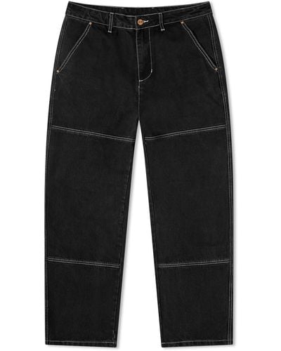 Butter Goods Work Double Knee Trousers - Black
