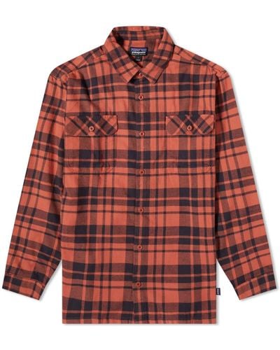 Patagonia Organic Cotton Fjord Flannel Shirt - Red