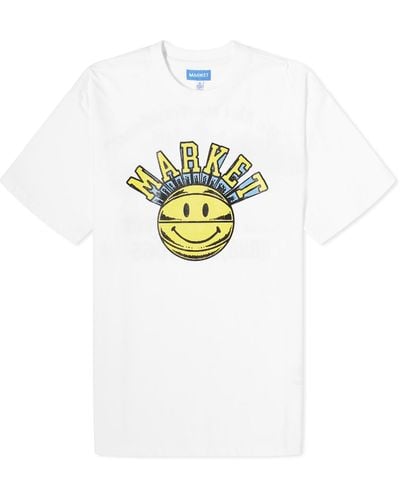 Market Smiley Hoops T-Shirt - White