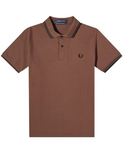 Fred Perry Original Twin Tipped Polo Shirt - Brown