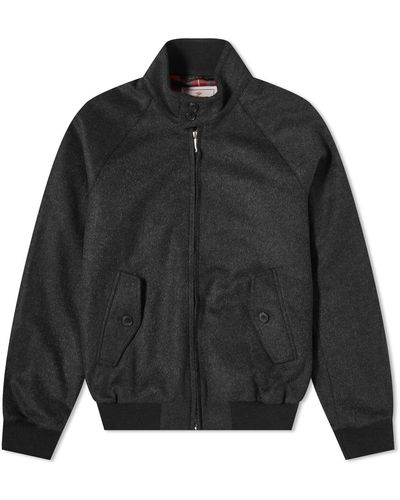Baracuta G9 Melton Wool Harrington Jacket - Black