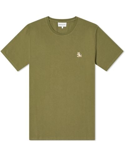 Maison Kitsuné Chillax Fox Patch Regular T-Shirt - Green