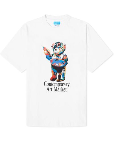 Market Art Bear T-Shirt - White