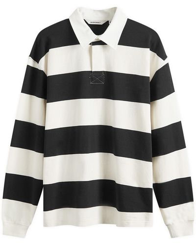 Uniform Bridge Naval Stripe Rugby Shirt - Black