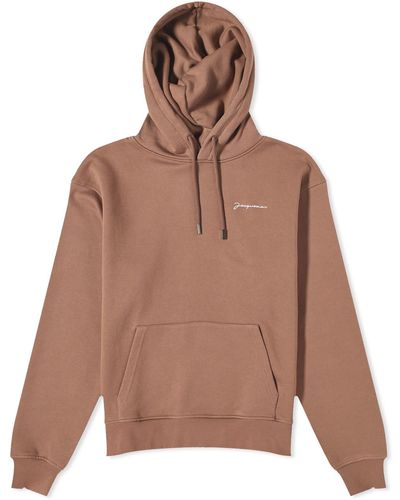Jacquemus Embroidered Logo Hoody - Brown