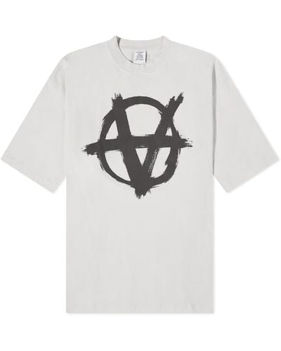Vetements Double Anarchy T-Shirt - Grey